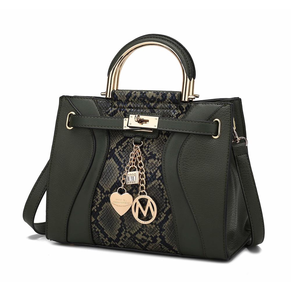 Skull Print Bag And Card Case Combo For Roomy Top Handle Bag With Textured